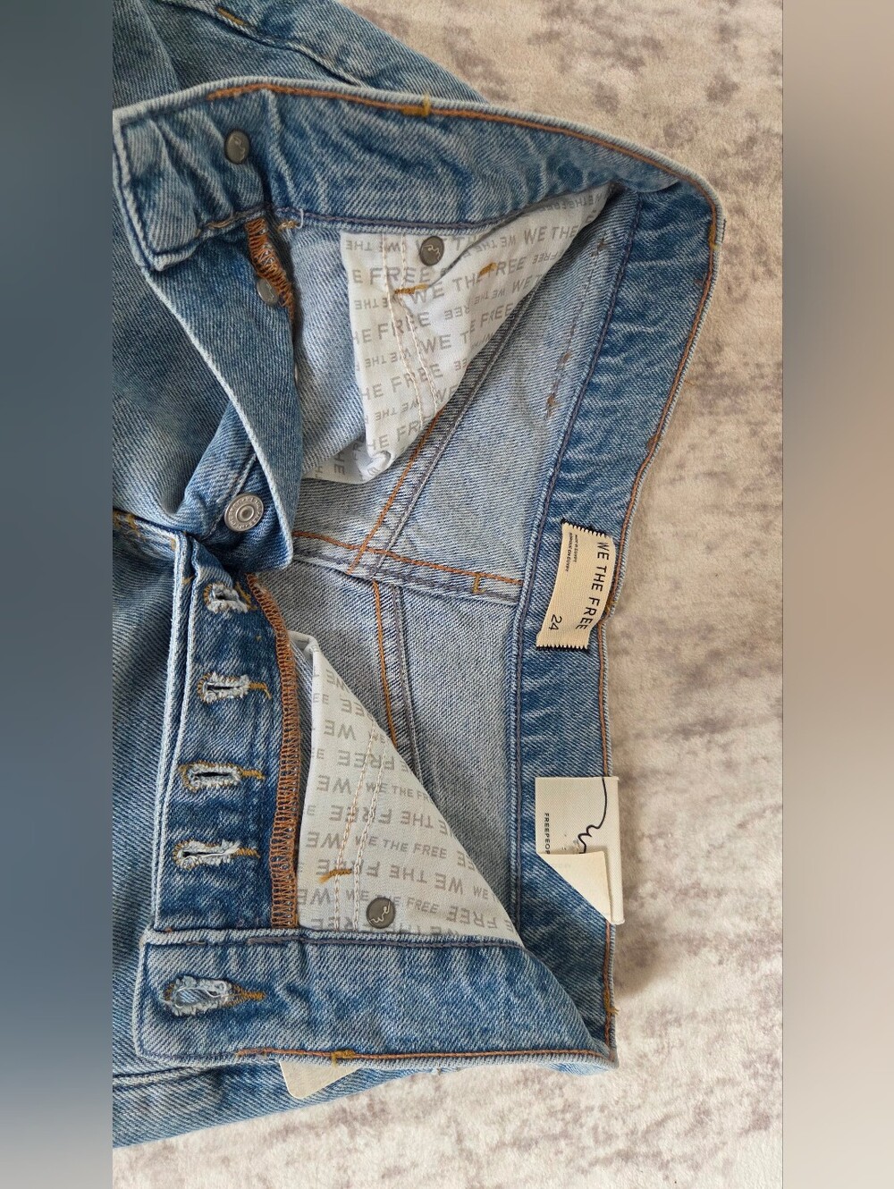 We The FREE PEOPLE DRUMMER BOY Low Rise Relaxed Capri  24" BRAND NEW WITH TAGS - Picture 6 of 7